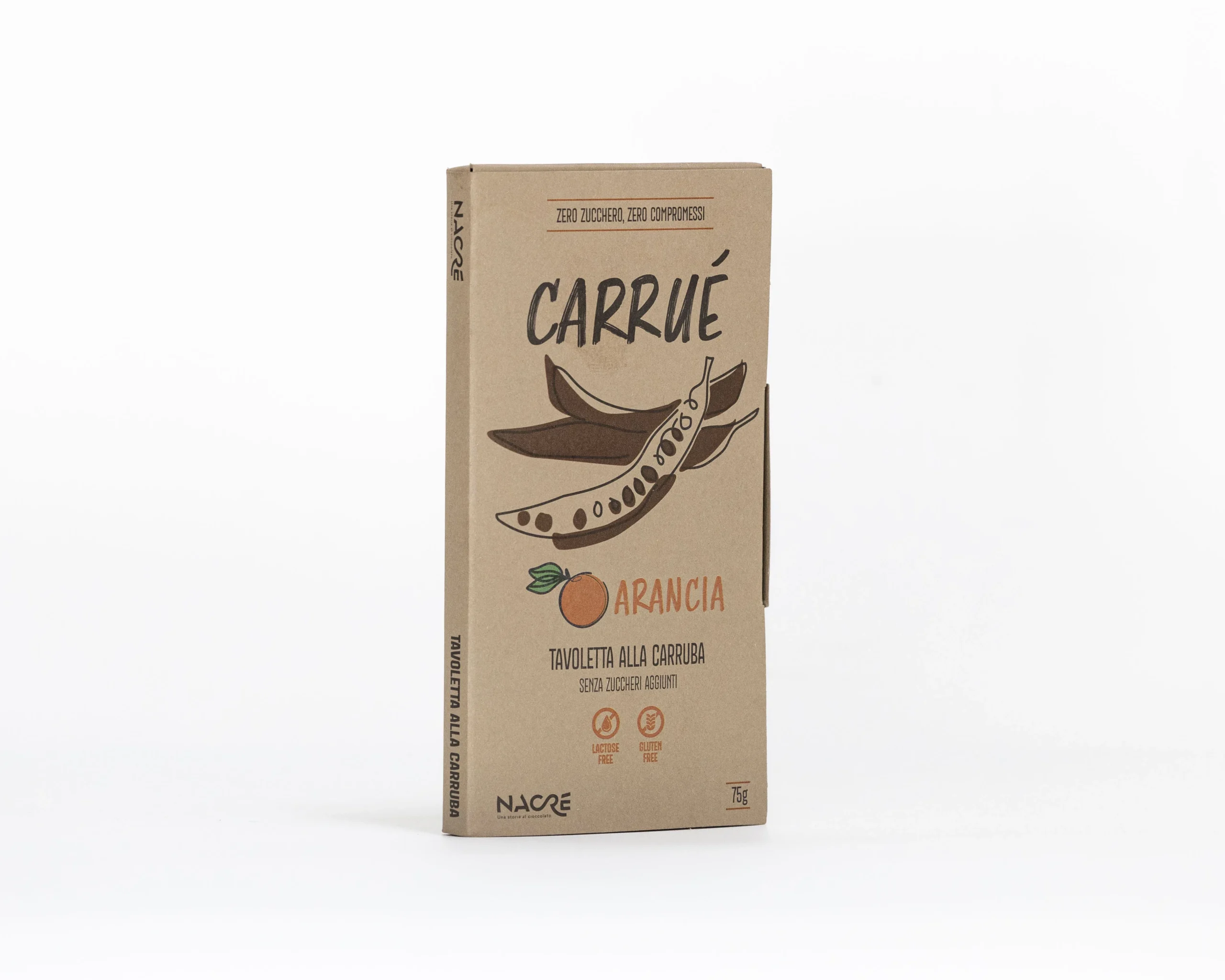 CARRUÉ ARANCIA – Tavoletta alla Carruba Senza Zuccheri Aggiunti (75g)