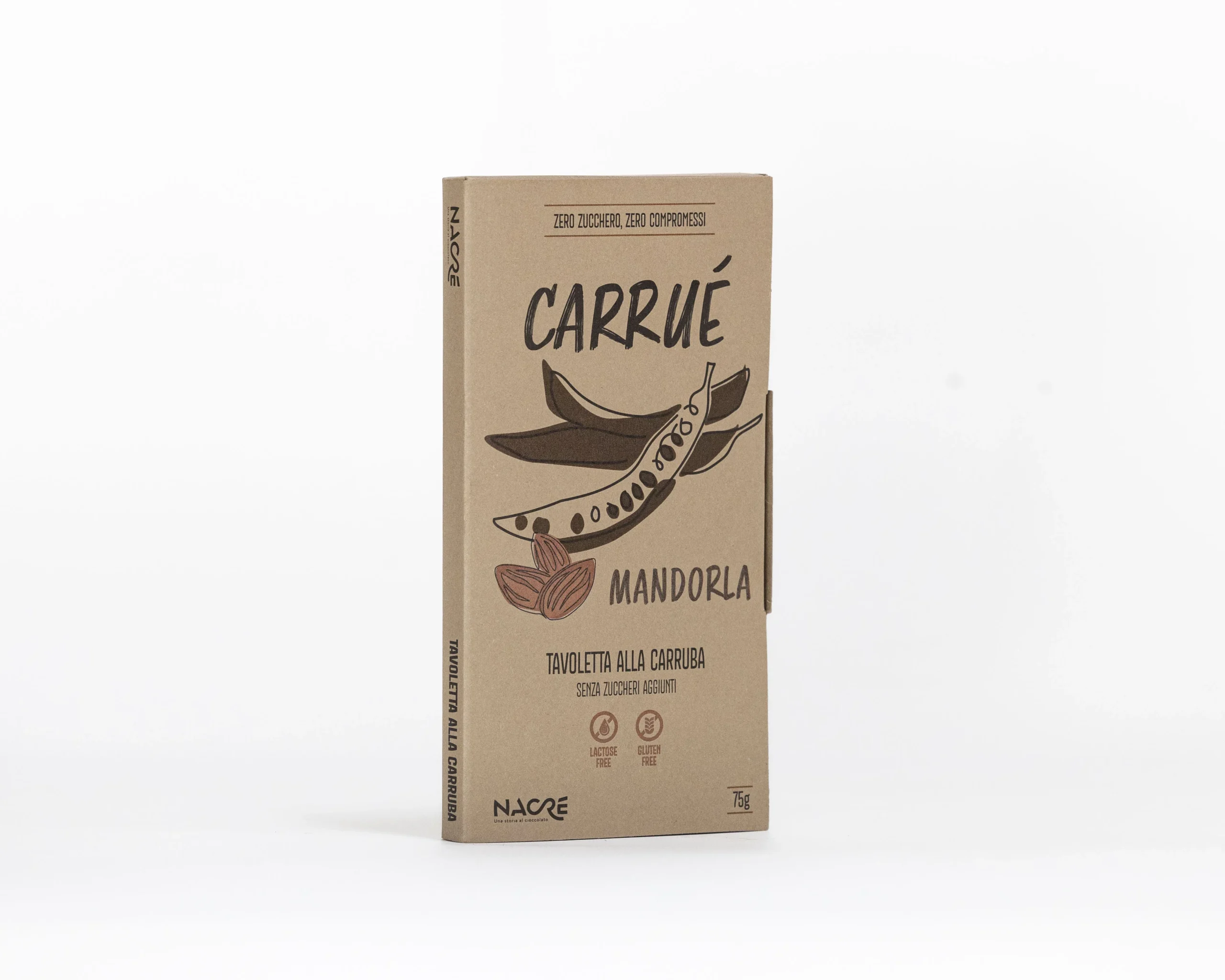 CARRUÉ Mandorla – Tavoletta alla Carruba Senza Zuccheri Aggiunti (75g)