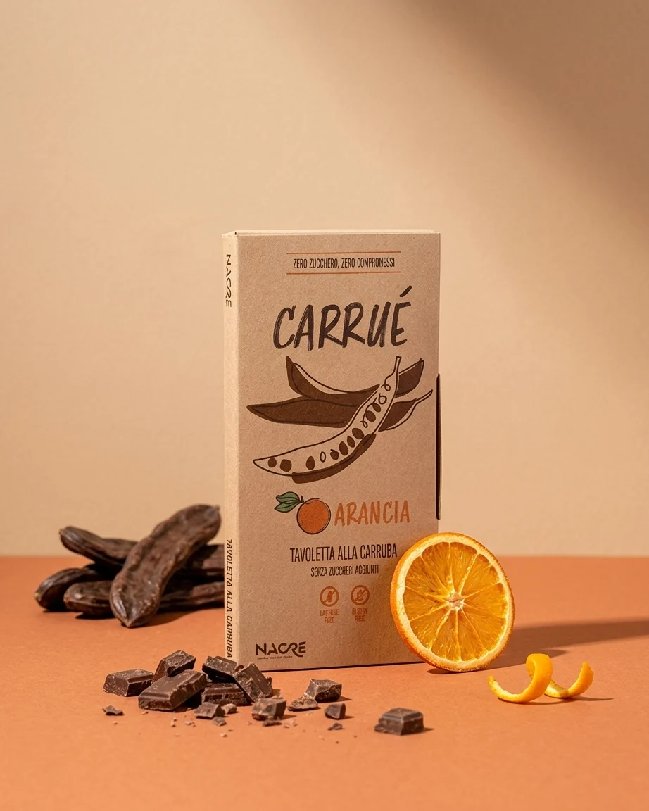 CARRUÉ Arancia – Tavoletta alla Carruba Senza Zuccheri Aggiunti (75g) - immagine 3